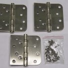 3 each Satin Nickel 4X4" Ball Bearing Hinges US15