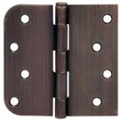 4" Venetian Bronze Door Hinge w/screws Square x 5/8 radius