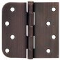 4" Venetian Bronze Door Hinge w/screws Square x 5/8 radius