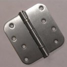 Satin Chrome 4"x4" Ball Bearing Hinges 5/8" radius corners US15