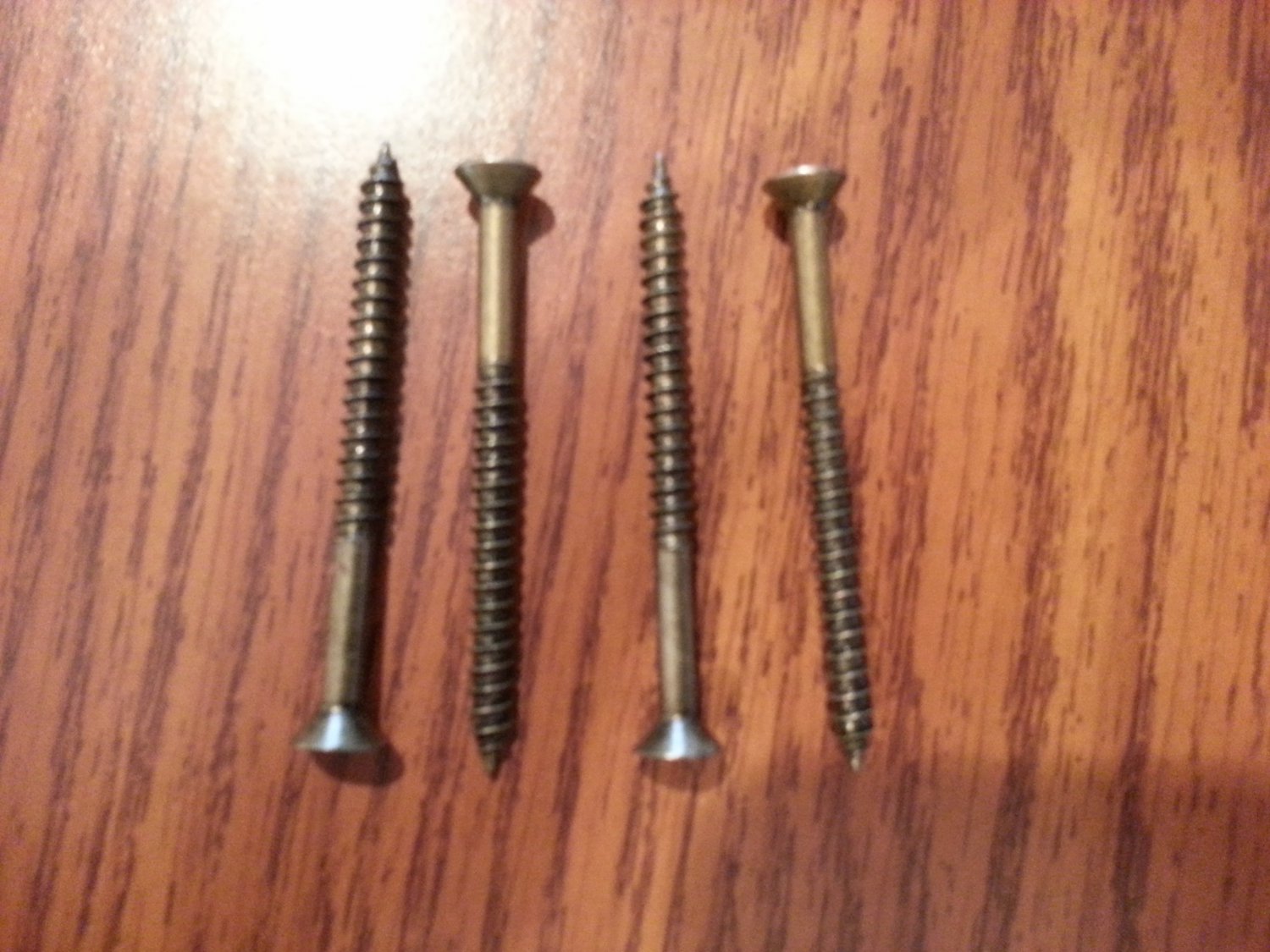 Antique Brass Flat Head 9 x 2 1/4" wood screws