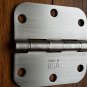 3.5" Satin Nickel 3 ½" Door Hinges w/screws 5/8" radius Made In The USA