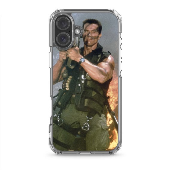 For iPhone 16 Plus Arnold Schwarzeneger Rocket Launcher Clear Case for iPhone&Acirc;&reg;