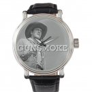 GUNSMOKE James Arness Western Classic TV Leather Watch