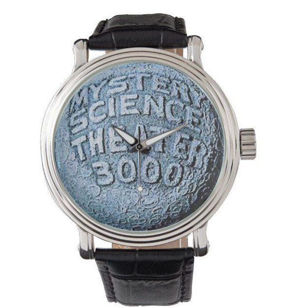 MST3K Logo Leather Watch