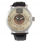 Rosette Swift Love Love Love Baby Taylor Guitar Unisex Black Leather Watch Rosette Swift Love Love Love Baby Taylor Guitar Unisex Black Leather Watch