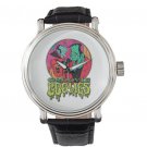 GROOVIE GOOLIES, "Monster 60's Toon" Unisex Black Leather Watch GROOVIE GOOLIES, "Monster 60's Toon" Unisex Black Leather Watch