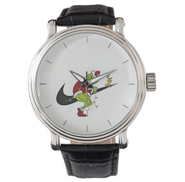Grinch Christmas, Grinch For Christmas Leather Watch
