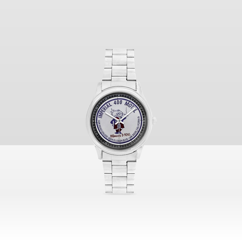 Imperial 400 Motel San Diego, CA, EXTREMELY RARE Thrifty Scotsman Hopkins Logo Stainless Steel Watch