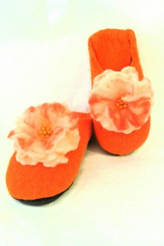 Felted slippers Handmade slippers US7 Womens Winter slippers Wool Home shoes