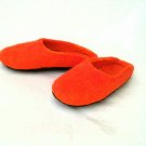 Felted slippers Handmade Handcraft US 8 Womens Warm Slippers Home shoes Brown