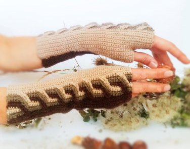 100% Alpaca Fingerless Gloves * Women fingerles *Antiallergic * Handmade