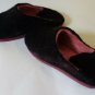 Black wool slippers US 8 * Felted Winter Slippers * Handmade house shoes