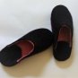 Black wool slippers US 8 * Felted Winter Slippers * Handmade house shoes