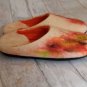 US10.5 Orange Felt slippers for women  * Handmade house shoes