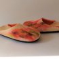 US10.5 Orange Felt slippers for women  * Handmade house shoes