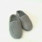 US 6.5 Unisex Boiled wool slippers * Grey Felt slippers * Handmade house shoes