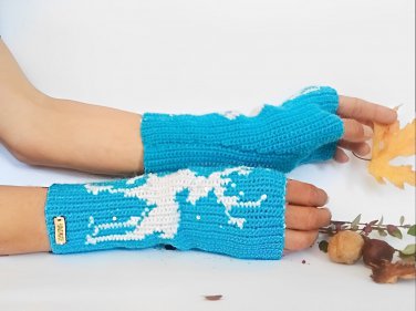 Alpaca Fingerless Gloves * mohair * Women fingerless *Antiallergic * Handmade