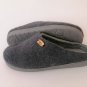 Grey felt slippers US12 * Felted Winter Mens Slippers * Handmade house shoes
