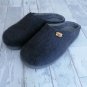 Grey felt slippers US12 * Felted Winter Mens Slippers * Handmade house shoes