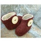 Felt Baby booties * Handmade shoes * 18-24 months* Winter shoes * Unisex baby