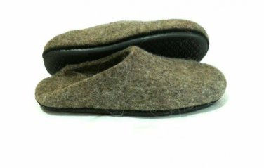 US 11 Mens -Unpainted felt slippers * Felted Winter Mens Slippers * Handmade