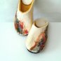 US 10 Woman Wool Felt slippers * Handmade house shoes * Art