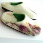 US 5.5 Felted wool slippers Handmade * Warm Home shoes Winter slippers