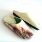 US 5.5 Felted wool slippers Handmade * Warm Home shoes Winter slippers