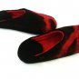 US10.5 Felt slippers for women  * Handmade house shoes * Black and Red