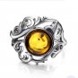 Amber ring * 925 sterling silver * stamped * Natural Baltic amber