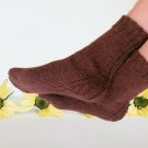 100% Alpaca Socks * Brown Ankle socks * Unisex socks *Antiallergic *