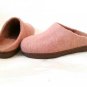 US10.5 Felt wool slippers * Handmade house shoes * Rose Ash