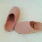 US10.5 Felt wool slippers * Handmade house shoes * Rose Ash
