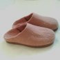 US10.5 Felt wool slippers * Handmade house shoes * Rose Ash