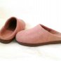 US10.5 Felt wool slippers * Handmade house shoes * Rose Ash