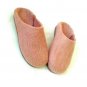 US10.5 Felt wool slippers * Handmade house shoes * Rose Ash