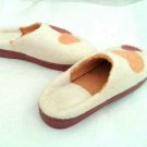 US10 Women Felt slippers * Handmade house shoes * Felted mules * Hearts