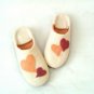 US10 Women Felt slippers * Handmade house shoes * Felted mules * Hearts