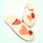 US10 Women Felt slippers * Handmade house shoes * Felted mules * Hearts