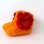 Felt Baby booties * Handmade shoes * 18-24 months* Winter shoes *Felt flowers