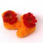 Felt Baby booties * Handmade shoes * 18-24 months* Winter shoes *Felt flowers