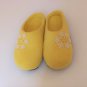Wool slippers for women US 9 * Handmade house shoes * Beaded snowflakes