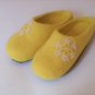 Wool slippers for women US 9 * Handmade house shoes * Beaded snowflakes