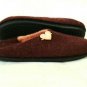 US 10.5 Woman Wool Felt slippers * Handmade house shoes * Brown * Heart