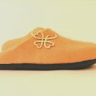 US 8.5 Wool slippers for women * Handmade house shoes * wood decorations