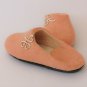 US 8.5 Wool slippers for women * Handmade house shoes * wood decorations
