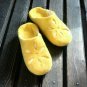 US 9 Wool slippers for women US * Handmade house shoes * Yellow slippers