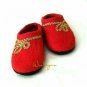 US 10.5 Woman Wool Felt slippers * Handmade house shoes * gold details