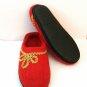 US 10.5 Woman Wool Felt slippers * Handmade house shoes * gold details